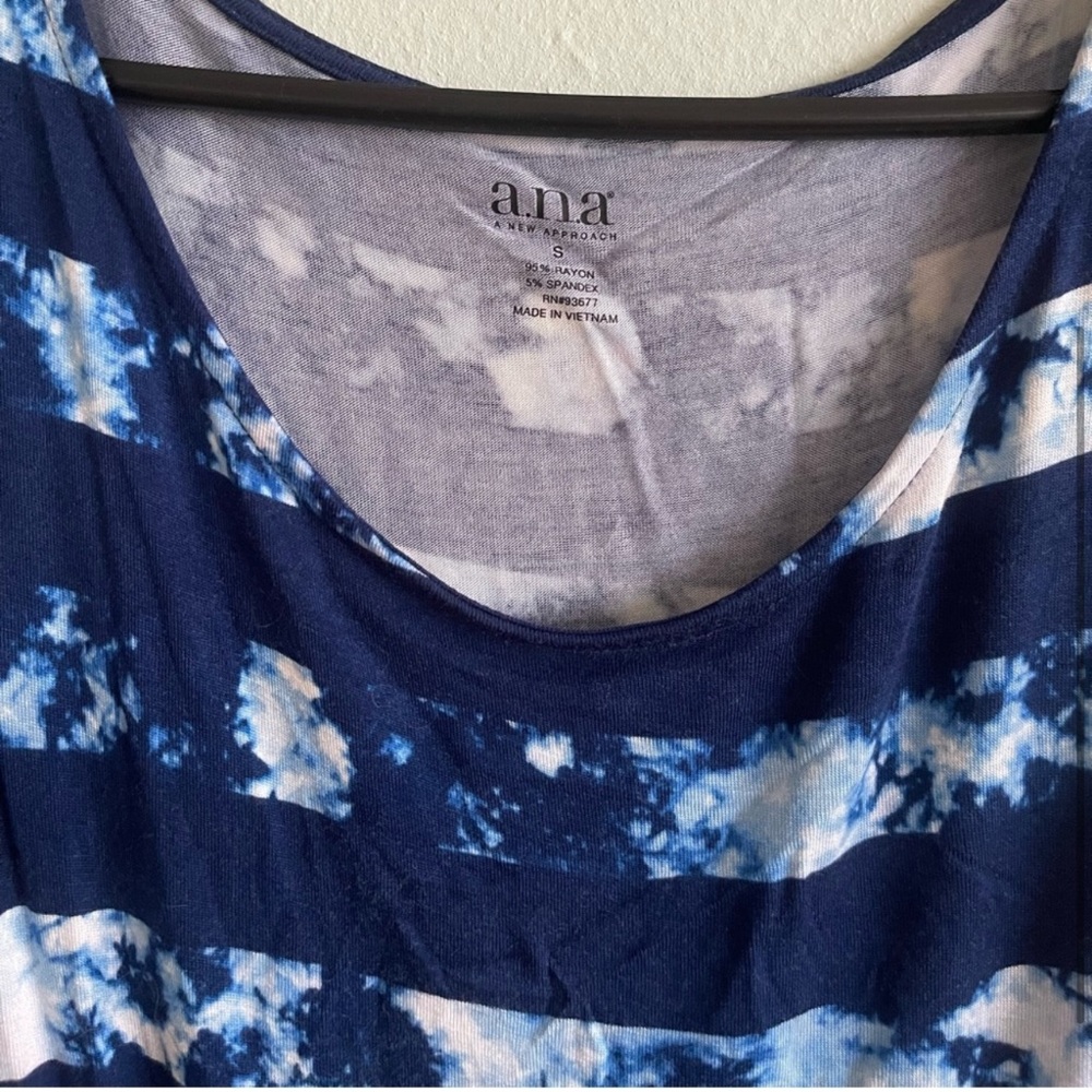 A.N.A. Summer sleeveless Sundress blue and white in size Small - Picture 3 of 6